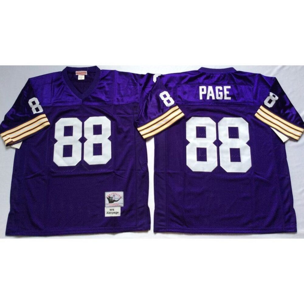Can Select Mens Youths  Alan Page Purple Stitched Jersey